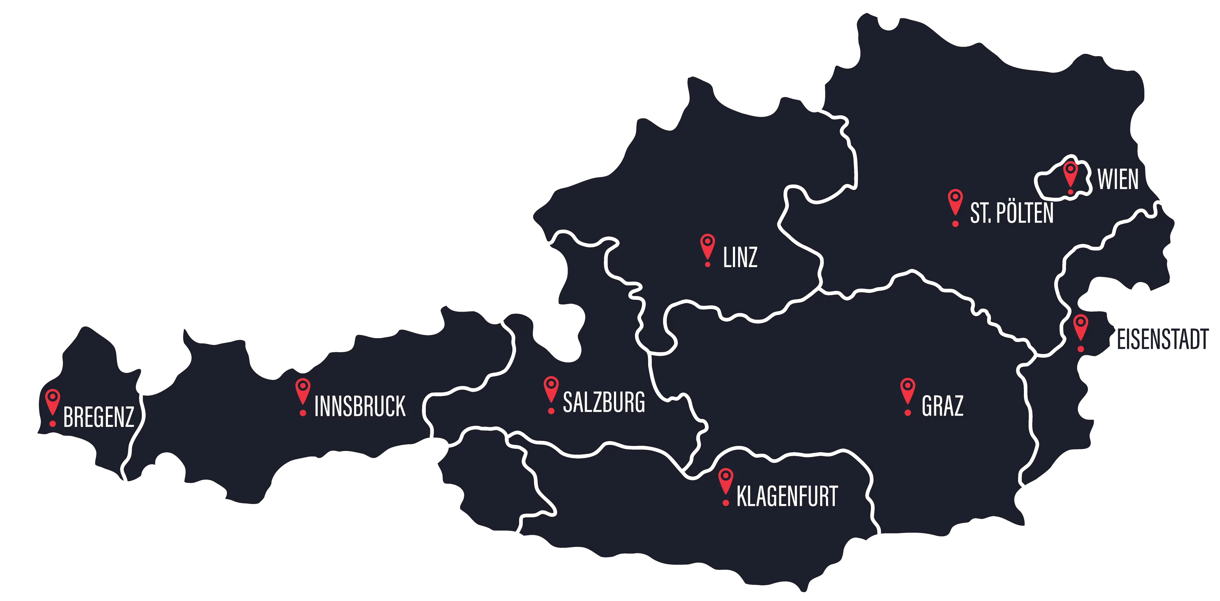 Einsatzgebiet von IFH Möbelpacker: alle Bundesländer Österreichs